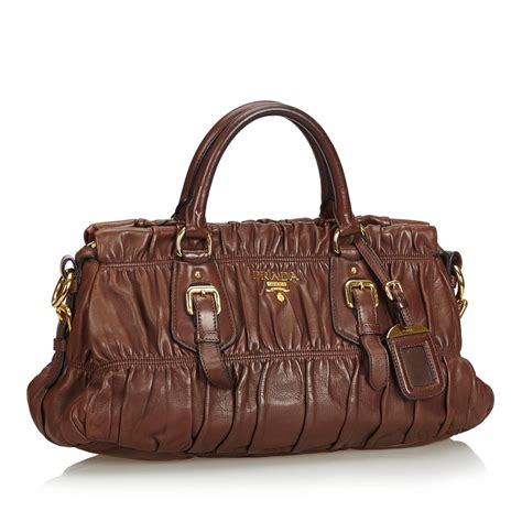 borsa prada pelle marrone|borse Prada.